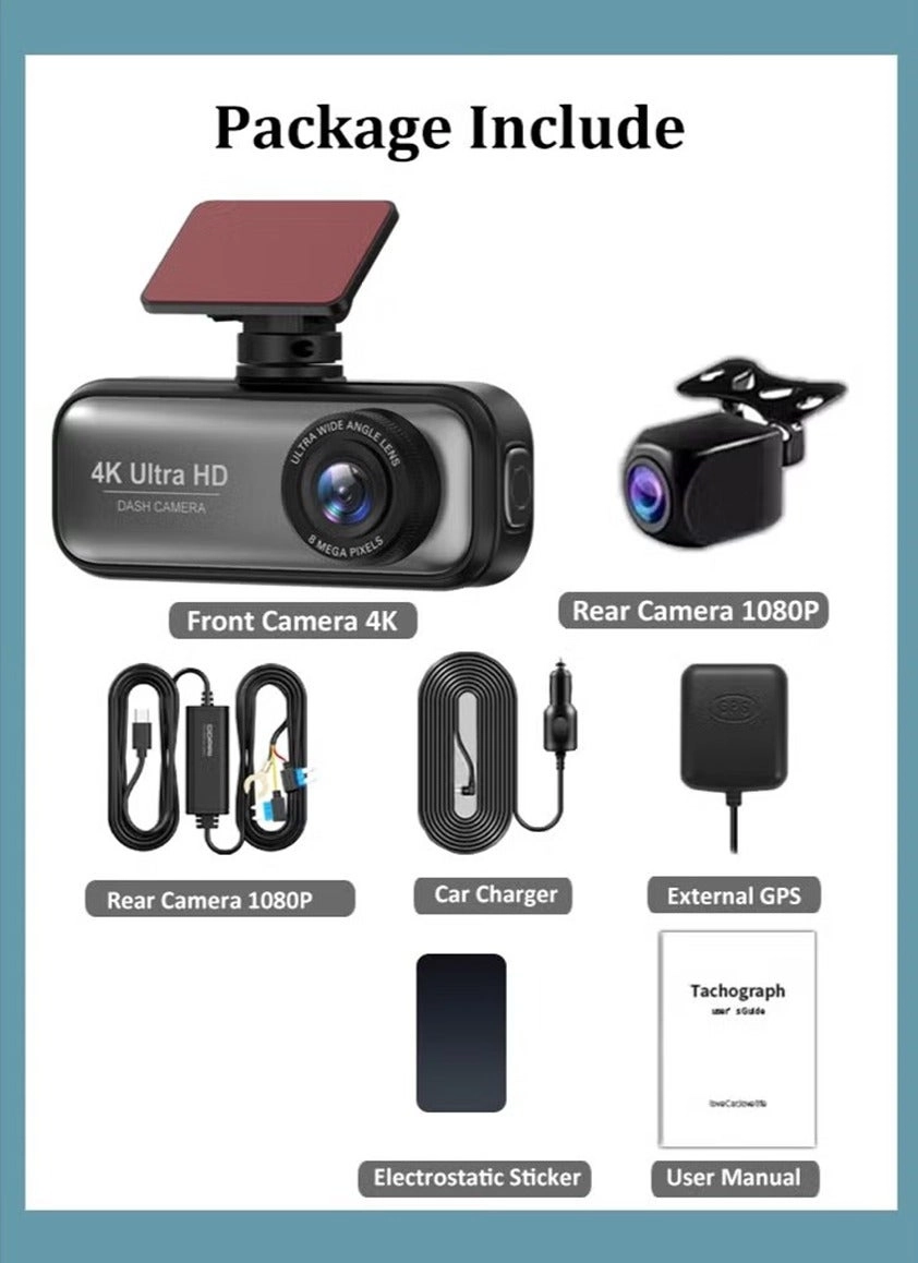Dual Dash Cam - 4K