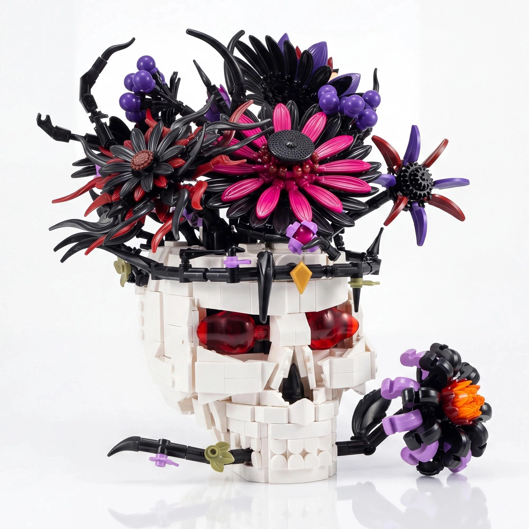 EOQIFJM Goth flower building blocks - Floral 1 pcs