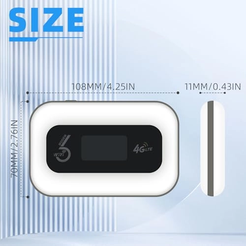 Portable WiFi Hotspot 4G Router - Unlocked SIM Card Slot Rechargeable Battery