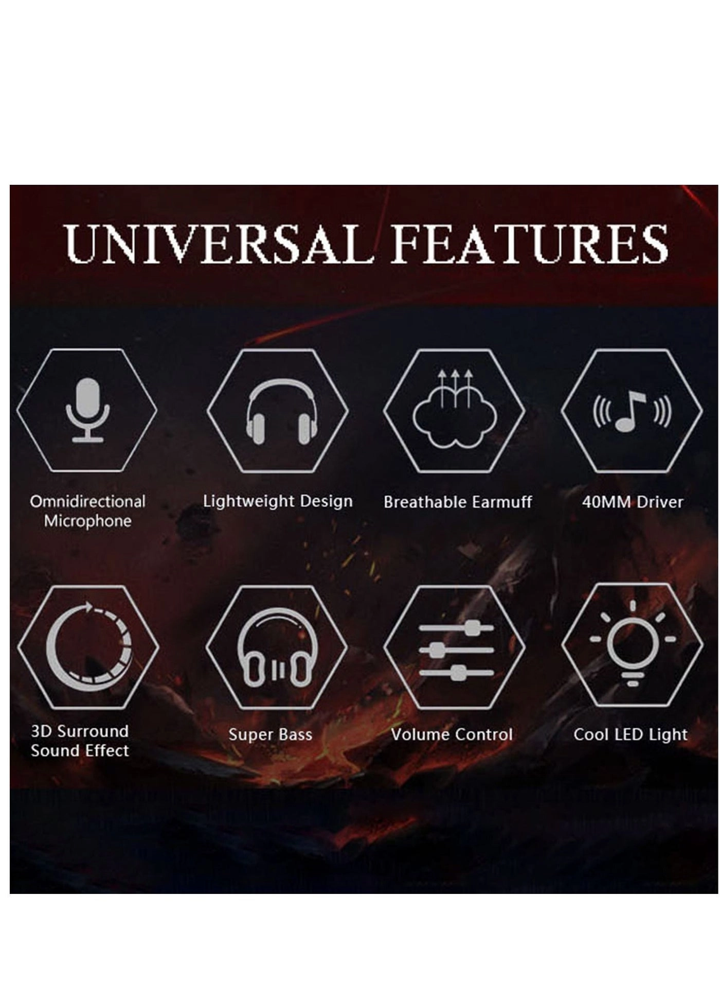 USB Gaming Headphone Wired Headset