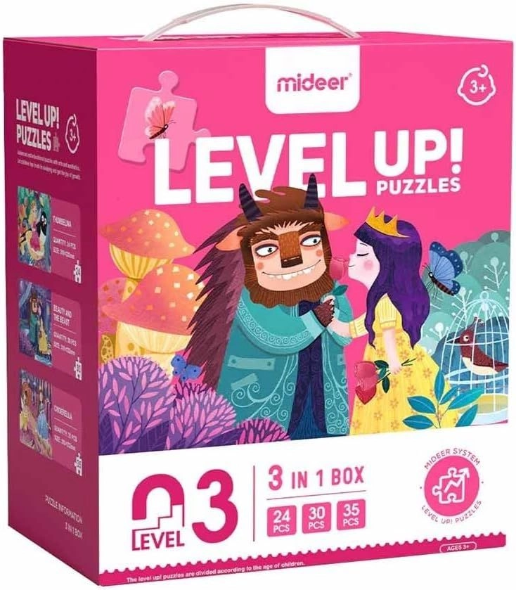 MIDEER Princess Girl 3-in-1 Puzzle (MD3196)