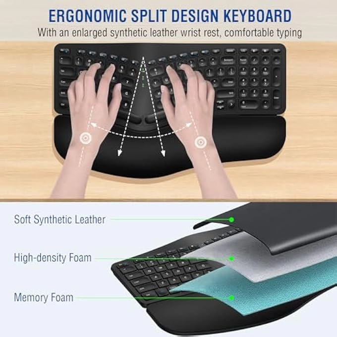 ERGONOMIC WIRELESS KEYBOARD - Wireless