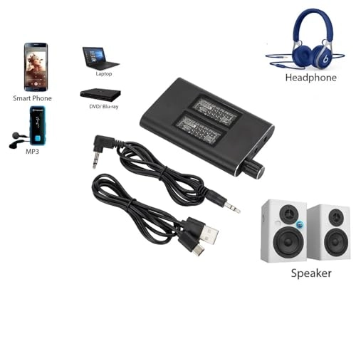 Headphone Amplifier - Adjustable Portable 3.5mm Aux