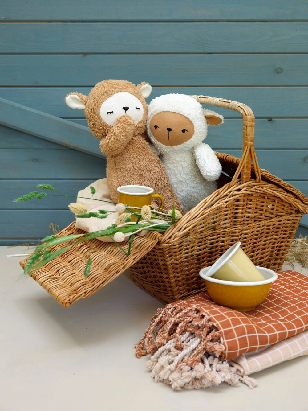 Sheep Fluffy Buddy 18 cm Plush Organic Cotton Black