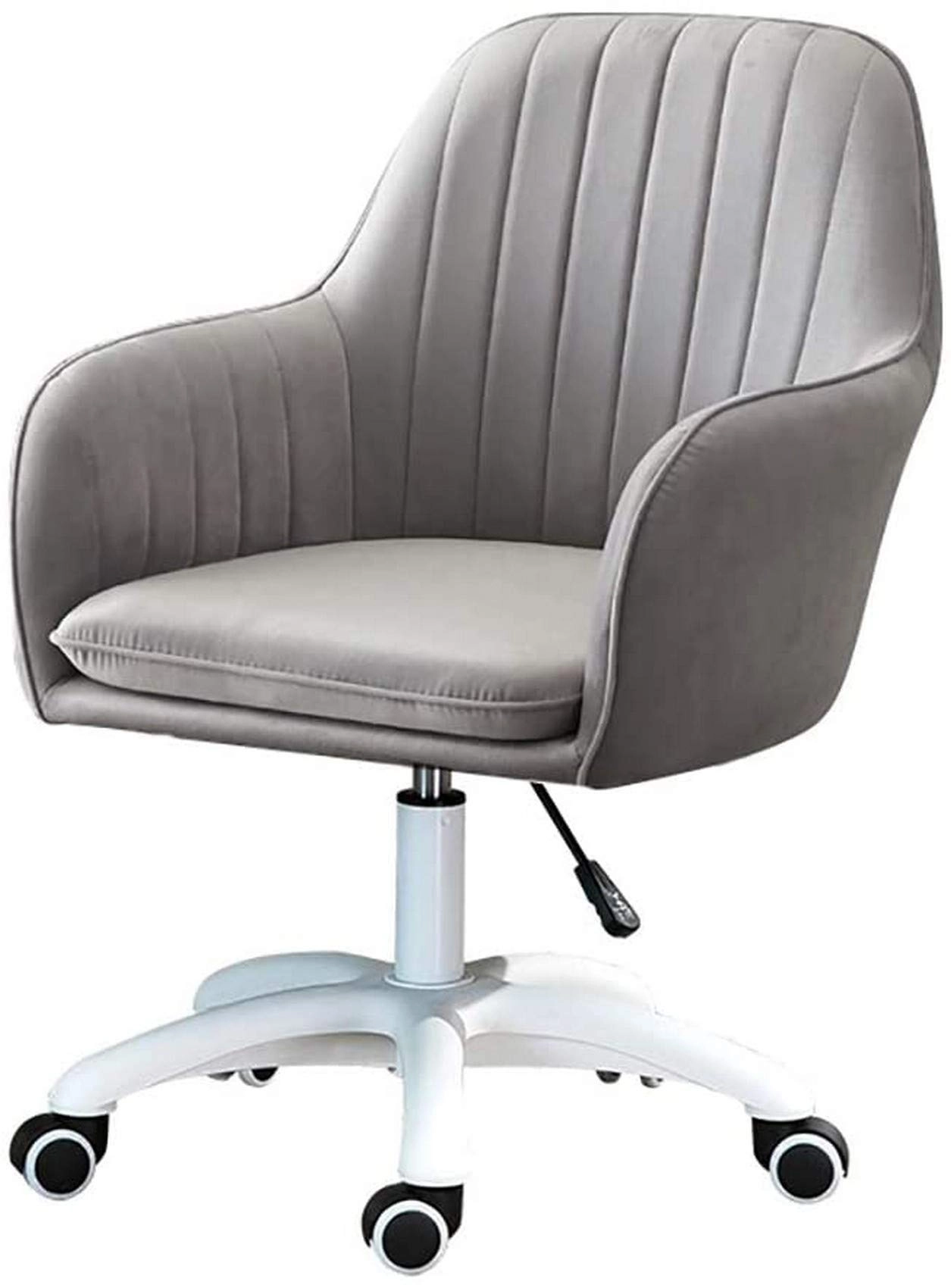 Velvet Task Chair - Adjustable Swivel Rolling Purple