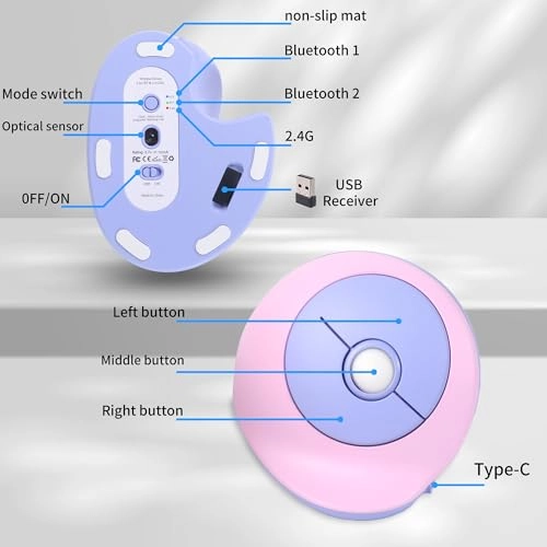 Vertical Mouse - USB+Bluetooth+Wired