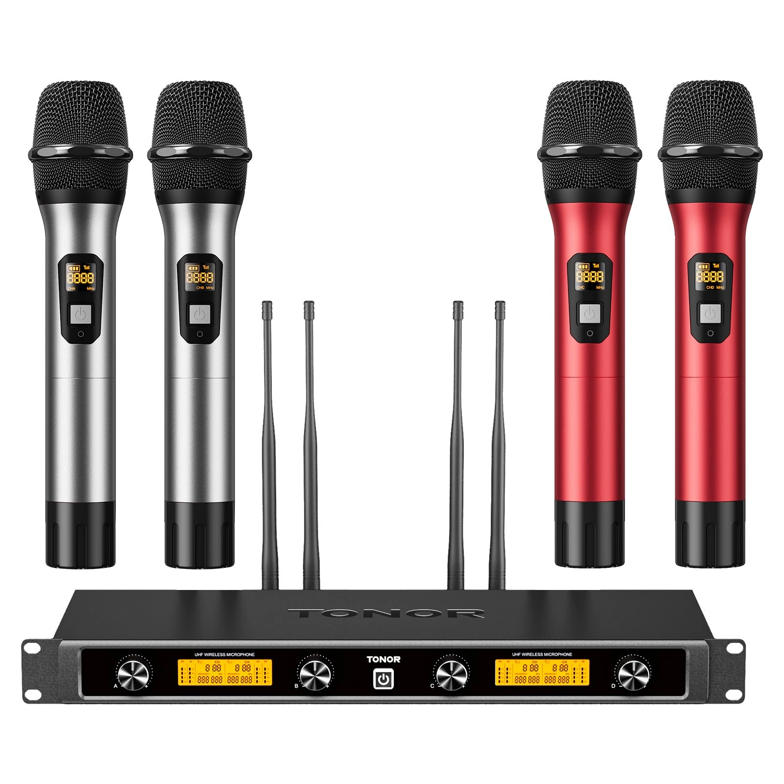 Wireless Microphones System - 4 UHF