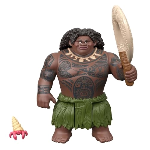 Moana Small Doll - 9 cm + Maui Small Doll + Gramma Tala Small Doll + Pua Figure + Crab Figure + Accessories