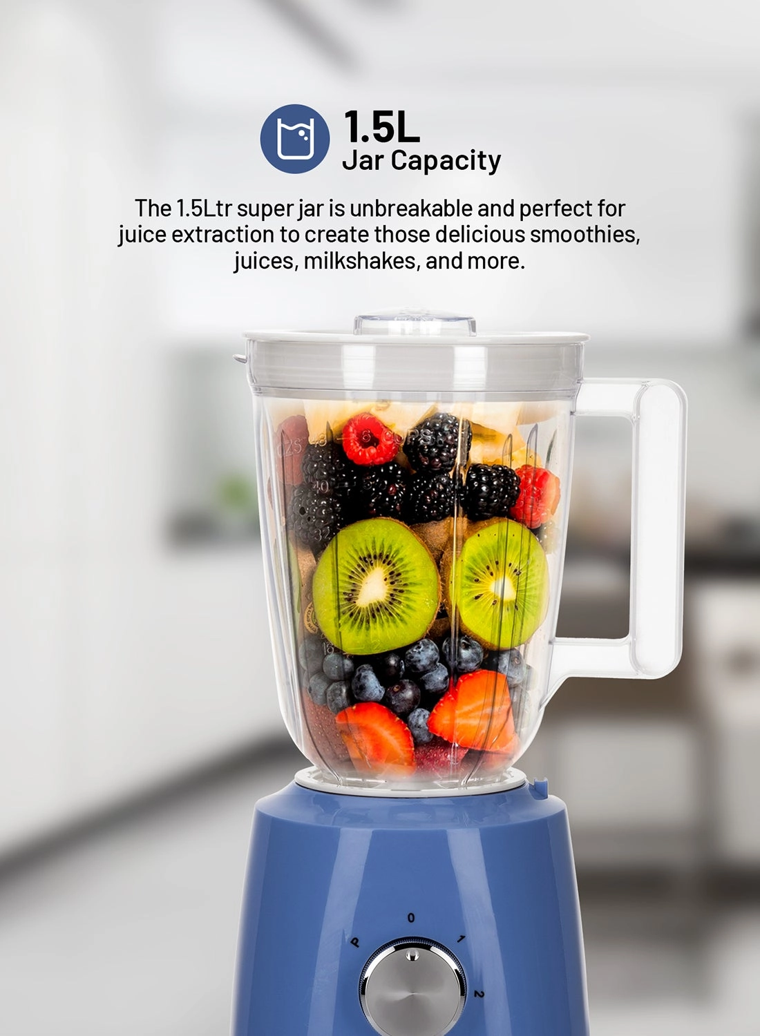 KNB6074 - 2-in-1 Unbreakable Jar Blue