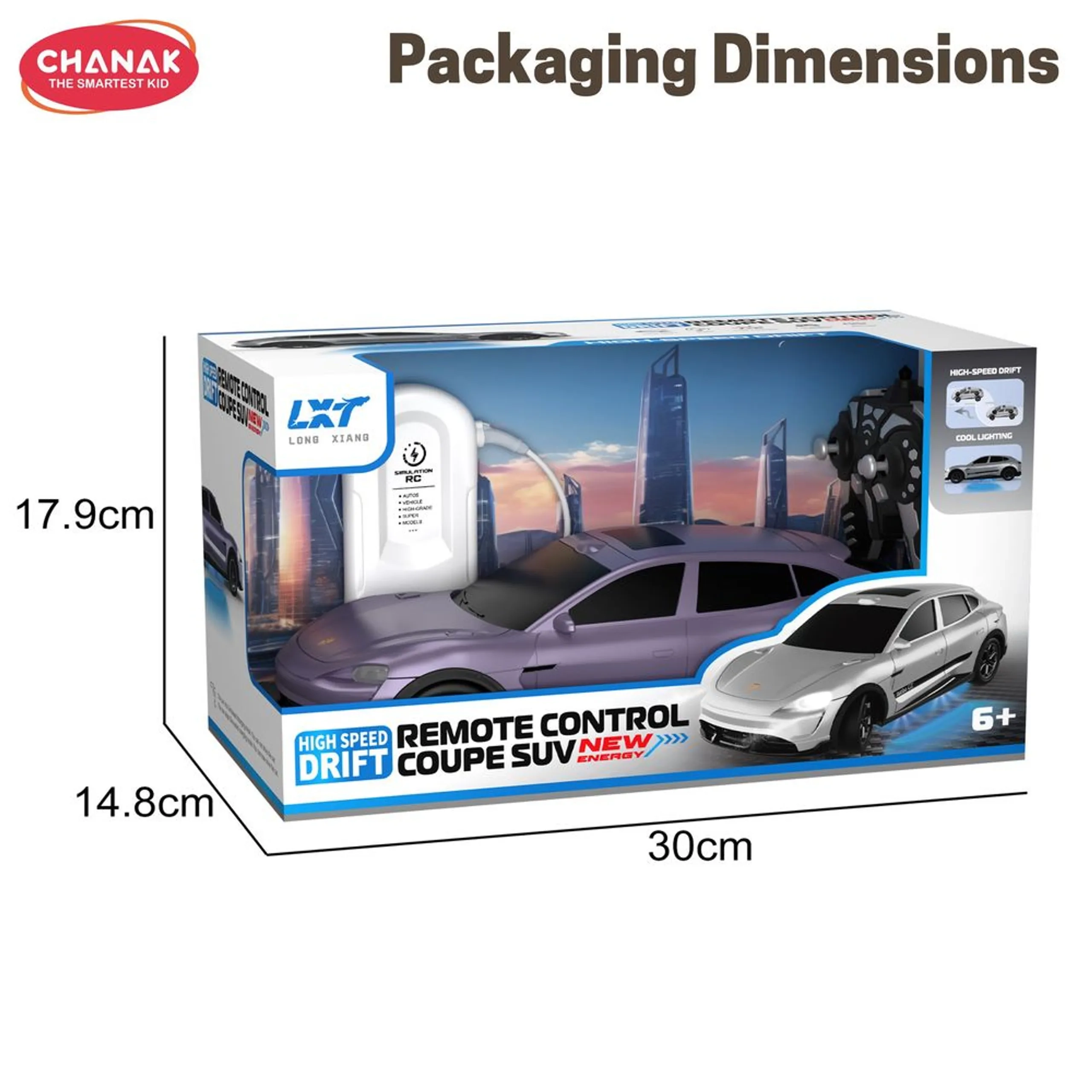 High-Speed RC Coupe SUV Car - 2.4Ghz LED headlights