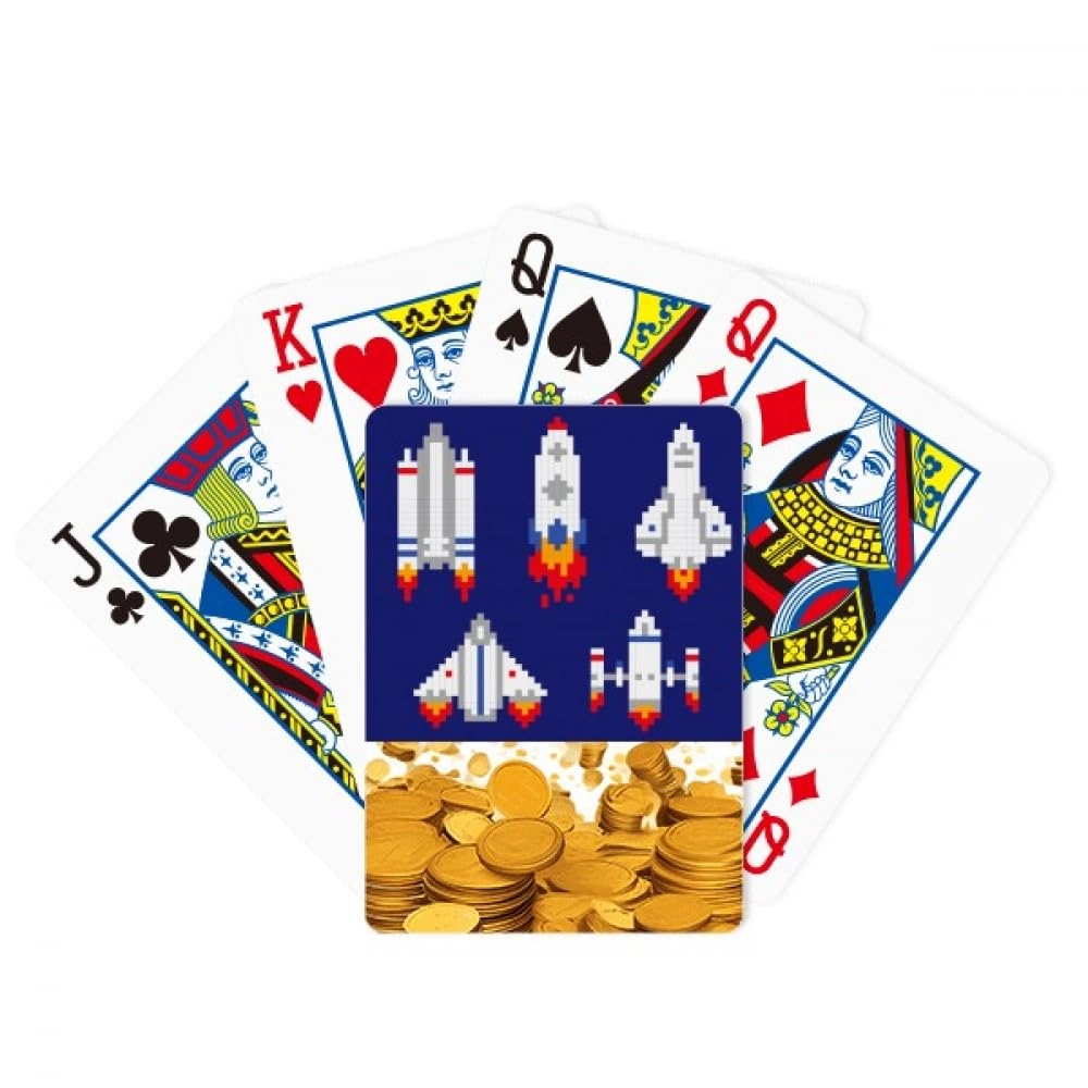 no/no Space Ship Rocket - Bridge Size 52 Playing Cards