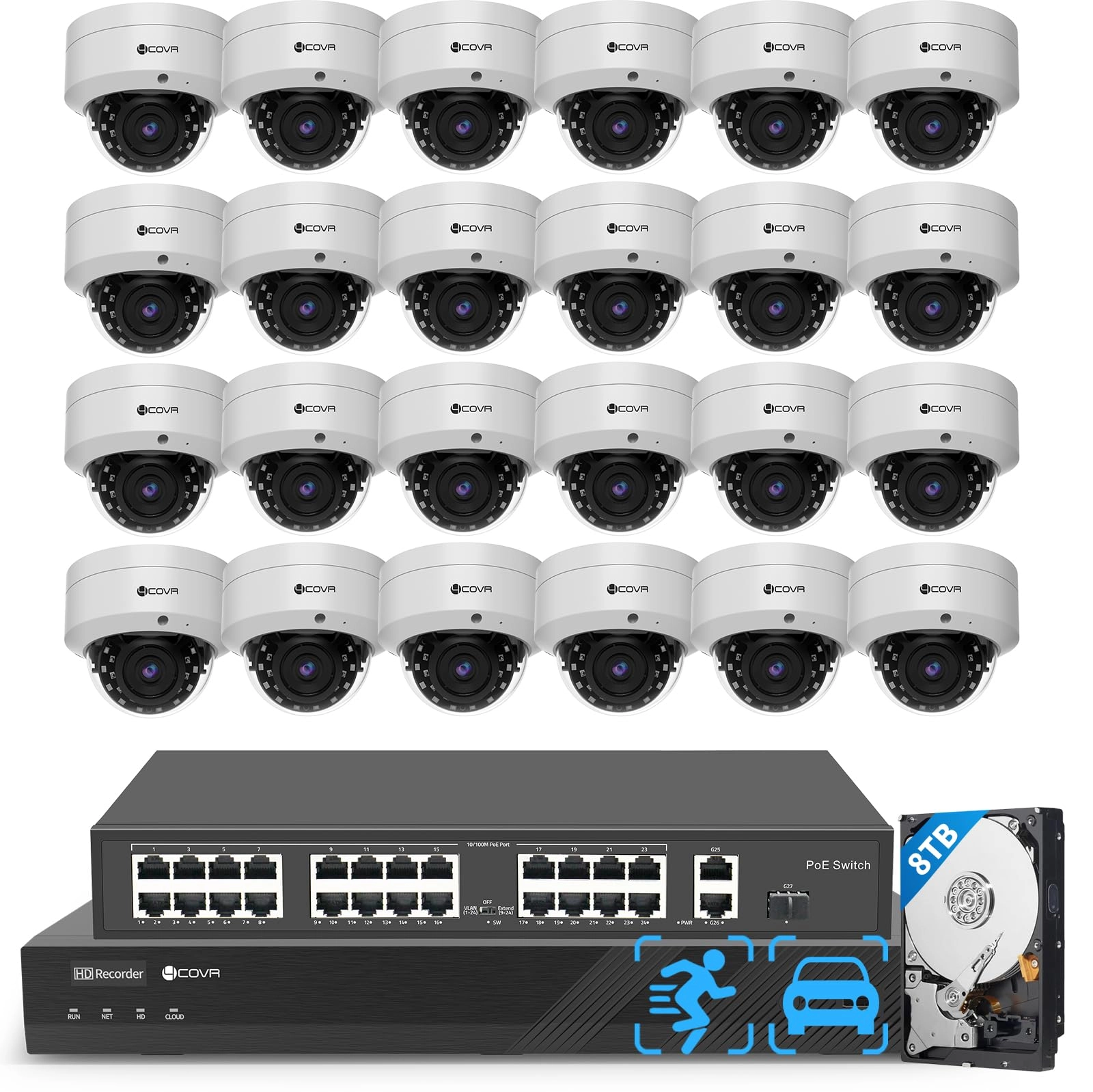 4COVR 32 Channel Security Camera System - 24Pcs 5MP
