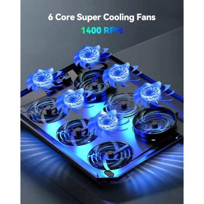 LAPTOP COOLING PAD - 12-17 INCH 6 QUIET FANS