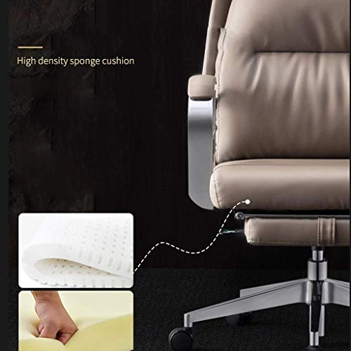 Desk Chair - PU Leather Brown High Back