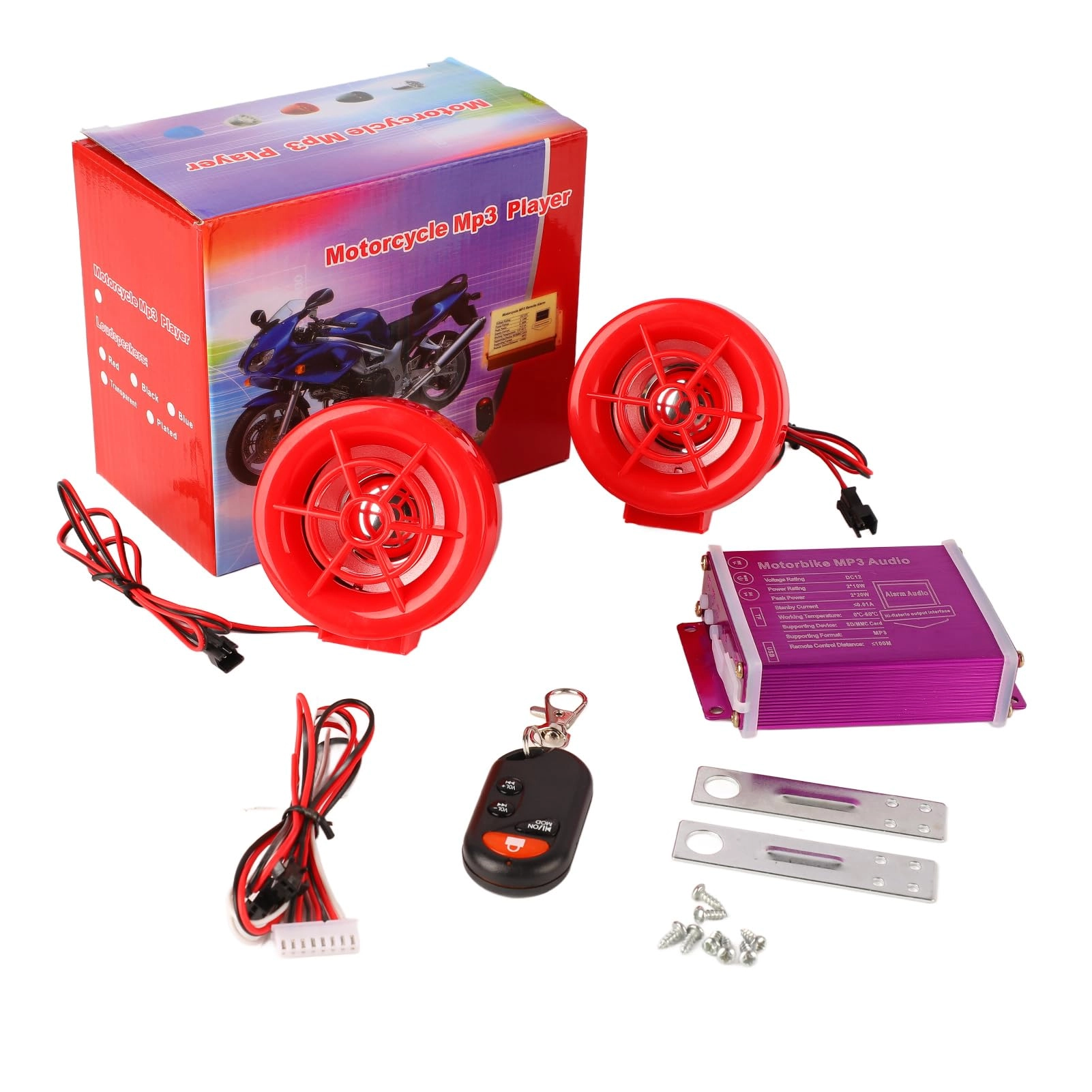 Tixiyu Anti Theft Speaker System - 2 Motorcycle MP3 Anti Theft 1 Motorcycle MP3