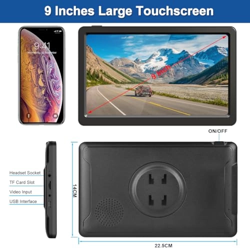 GPS-9inch T20 for Car, Truck North America - 9 inch Free Lifetime Map Updates