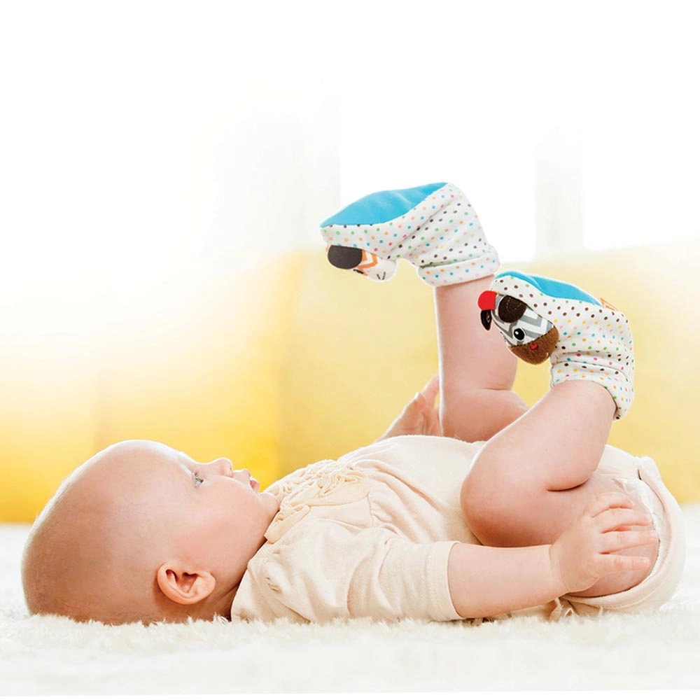 Foot Rattles - Suitable for 0 month and above Zebra/Tiger