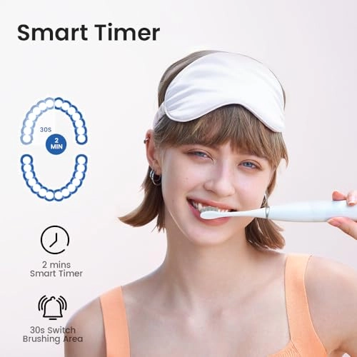 Electric Toothbrush - 150 Days Battery Life Sonic 6 Brush Heads