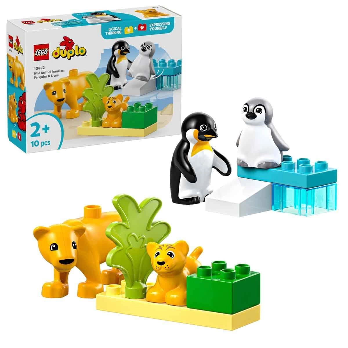 LEGO DUPLO Wild Animal Families (10442) - Penguins & Lions Educational Montessori Toy