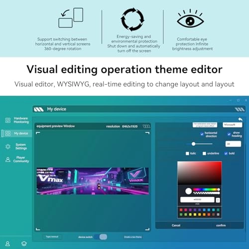 Temp Monitor - 8.8inch 9.16 Inches 1920x462 Pixels