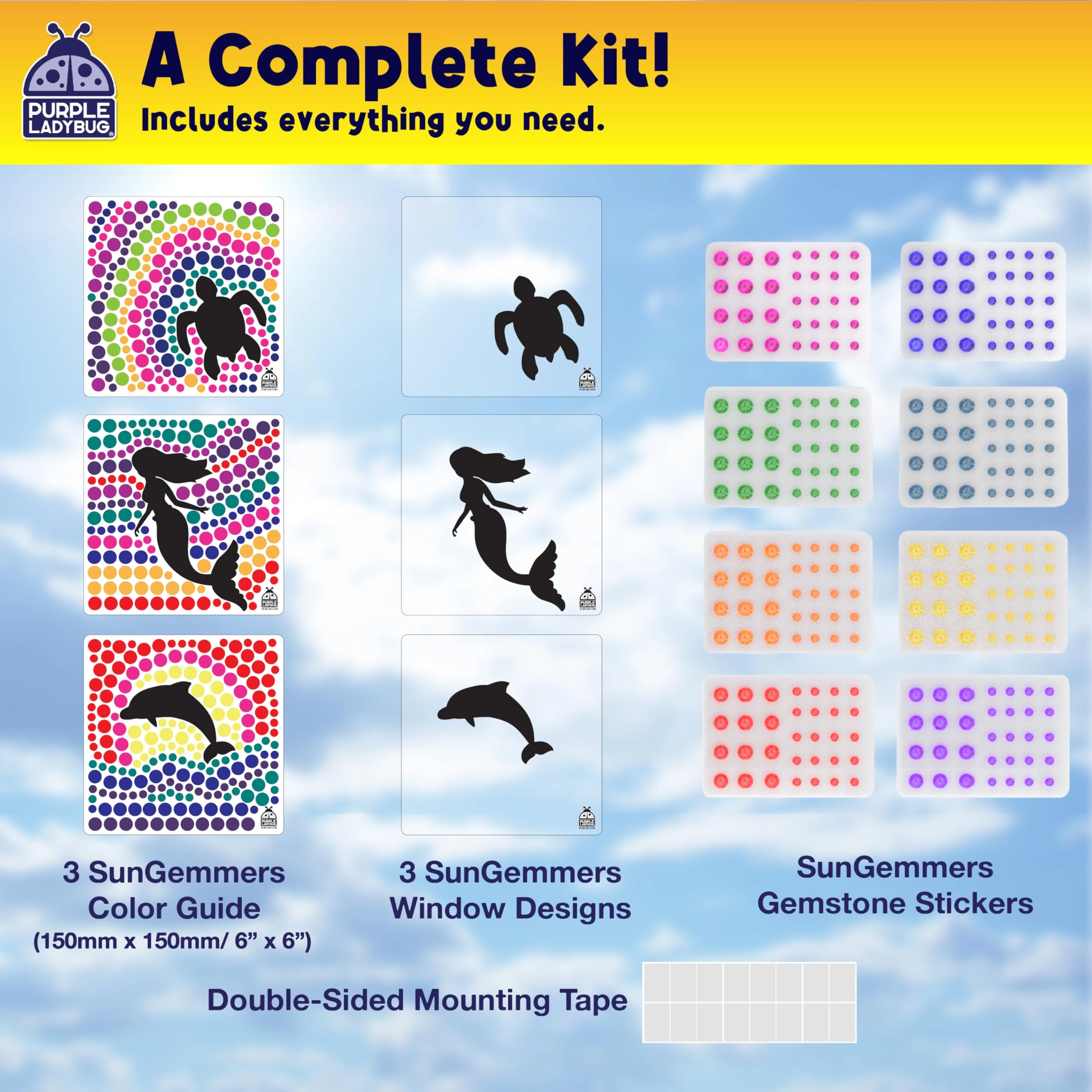 SunGemmers - Mermaid, Dolphin, & Turtle 3 piece(s)
