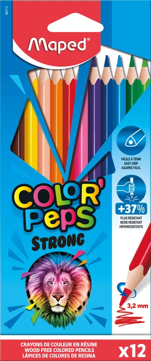 Maped Color’Peps Strong Colour Pencils - 12 Colours