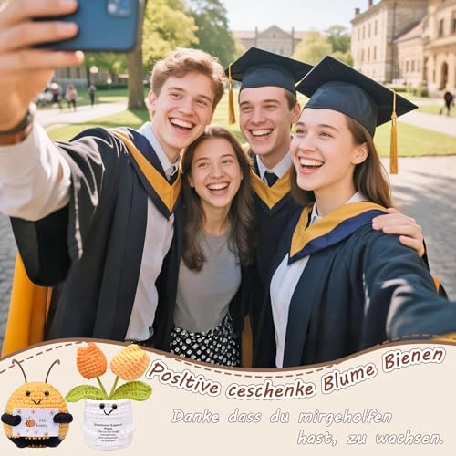 Pocket Hug Bee 8.5 cm + Sunflowers Lucky Charm 15 cm