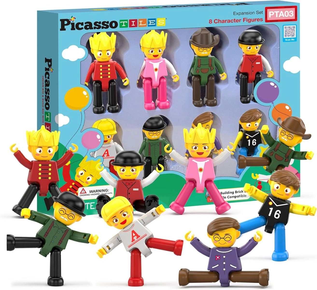 Magnetic Character Figures (ALGT-PTA03) 8 pcs