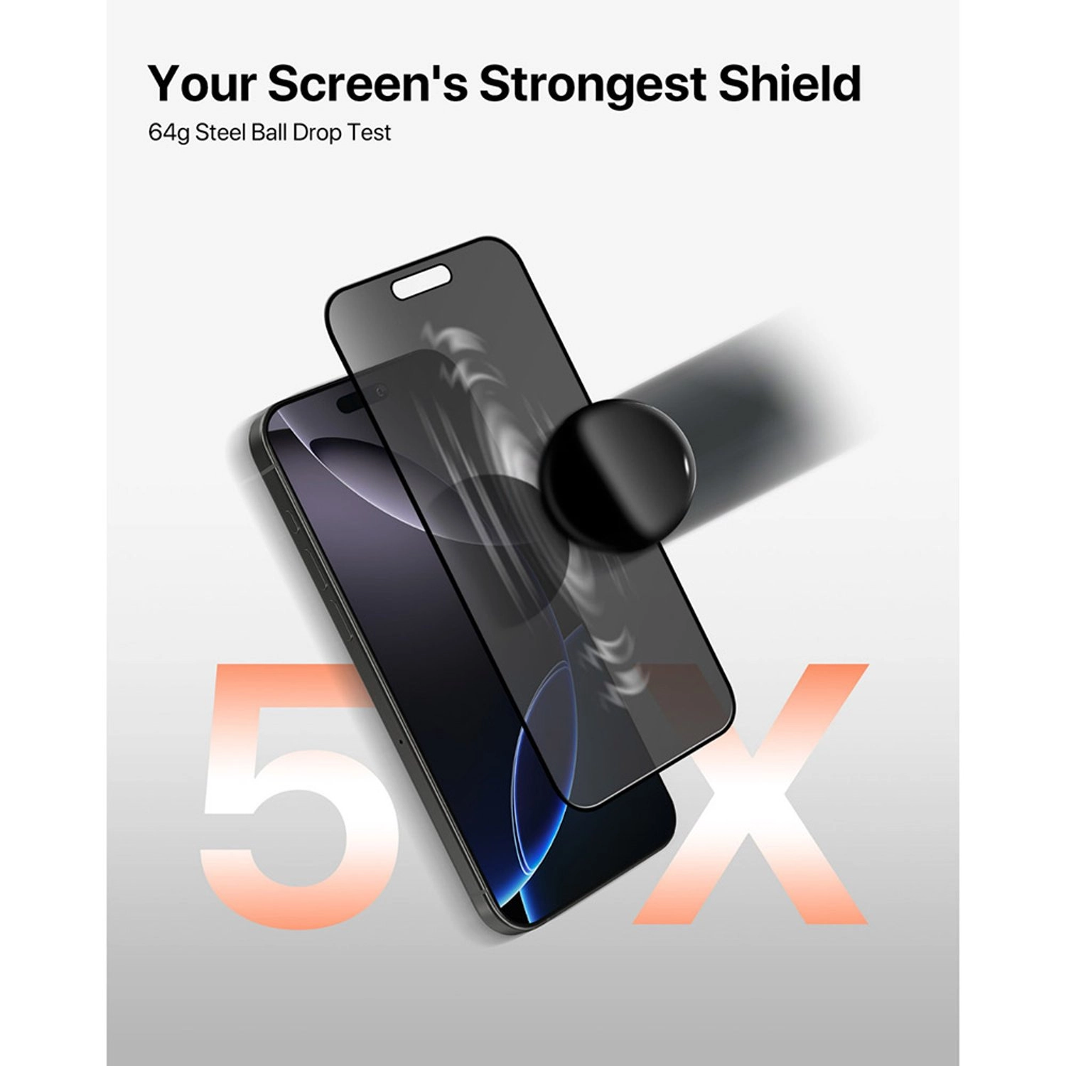 Privacy Tempered Glass - iPhone 17 Pro Edge-to-Edge