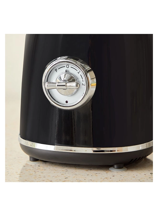 AEL-4007BL - Glass Jar Black/Silver