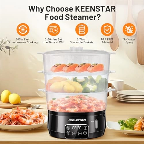 Electric Food Steamer - 13.7 Quarts