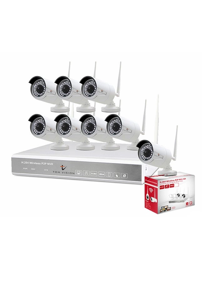 8CH-Wifi-NVR + Bullet Camera - 8 8 channels 2 MP