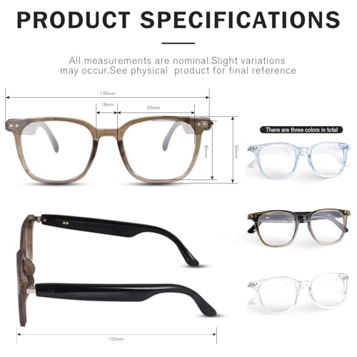 Smart Glasses - Auto Power On/Off Bluetooth UV400/Blue Light Protection