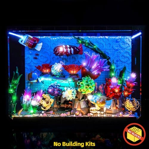 Touch Dimmer Switch LED Light Set - Compatible with 10366 Tropical Aquarium USB/Battery Powered