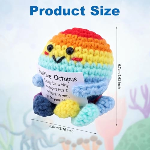 Octopus Crochet 6.7 cm - Handmade Multicolored