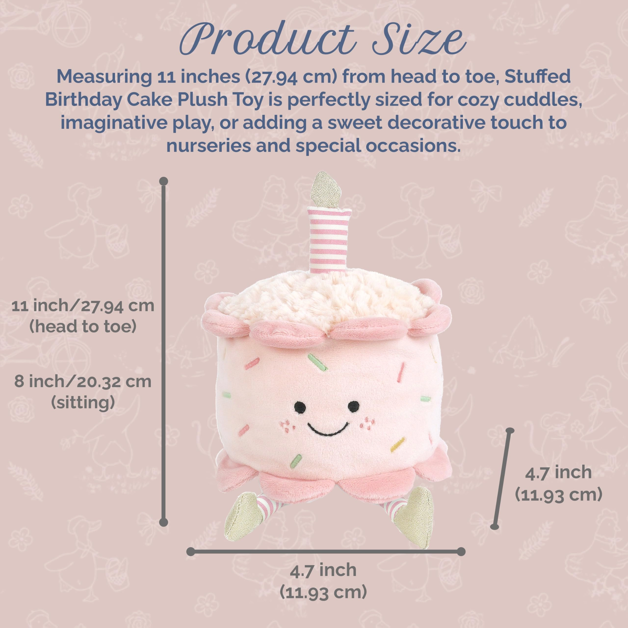 Birthday Cake - 17.8 cm Plush