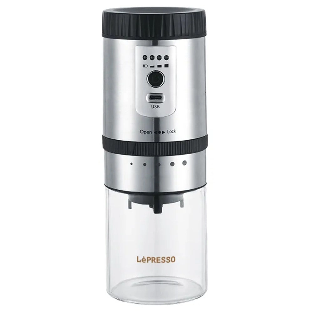LePresso Portable Mini Coffee Grinder - with Storage