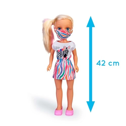 Nancy Fashion Doll - Blonde Colourful Zebra Print mask Ages 3+
