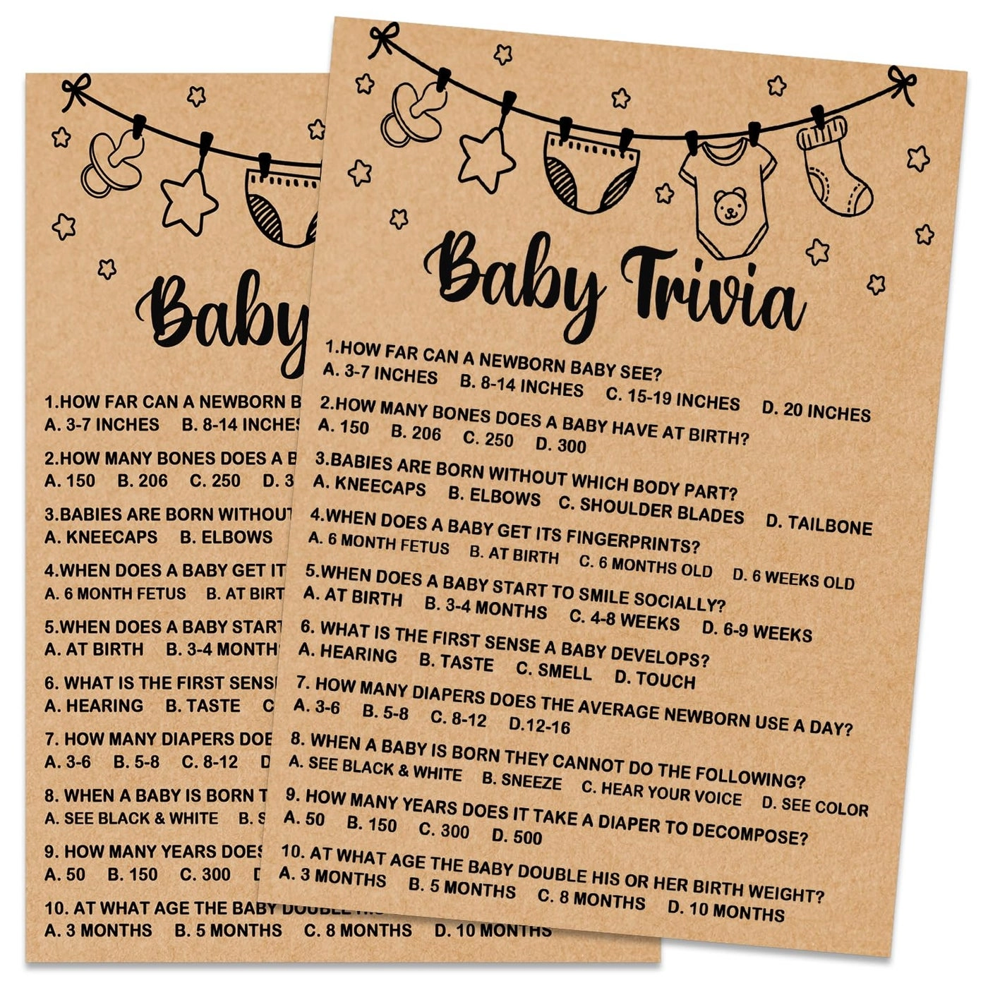 Baby Shower Game - Baby 30 piece(s)