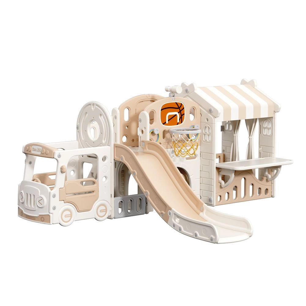 Kids Playhouse With Slide - Indoor and Outdoor Use Durable Construction