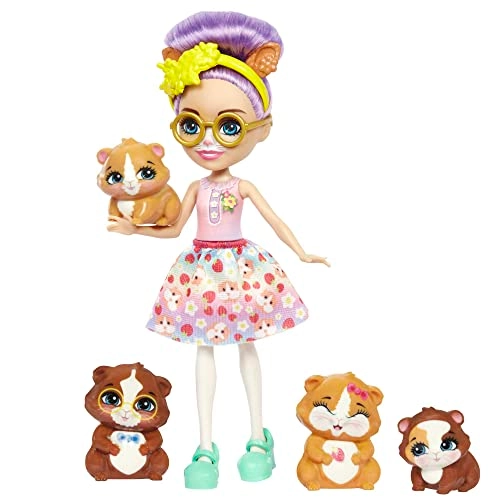 Glee Guinea Pig Doll - 6-in 4 Animal Figures Ages 4+ Set