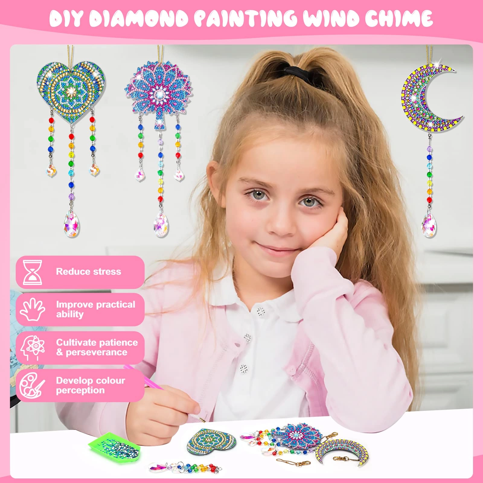 Diamond Art Wind Chimes - Birthday Gifts Toys Valentine's Day Easter Children's Day Christmas Presents
