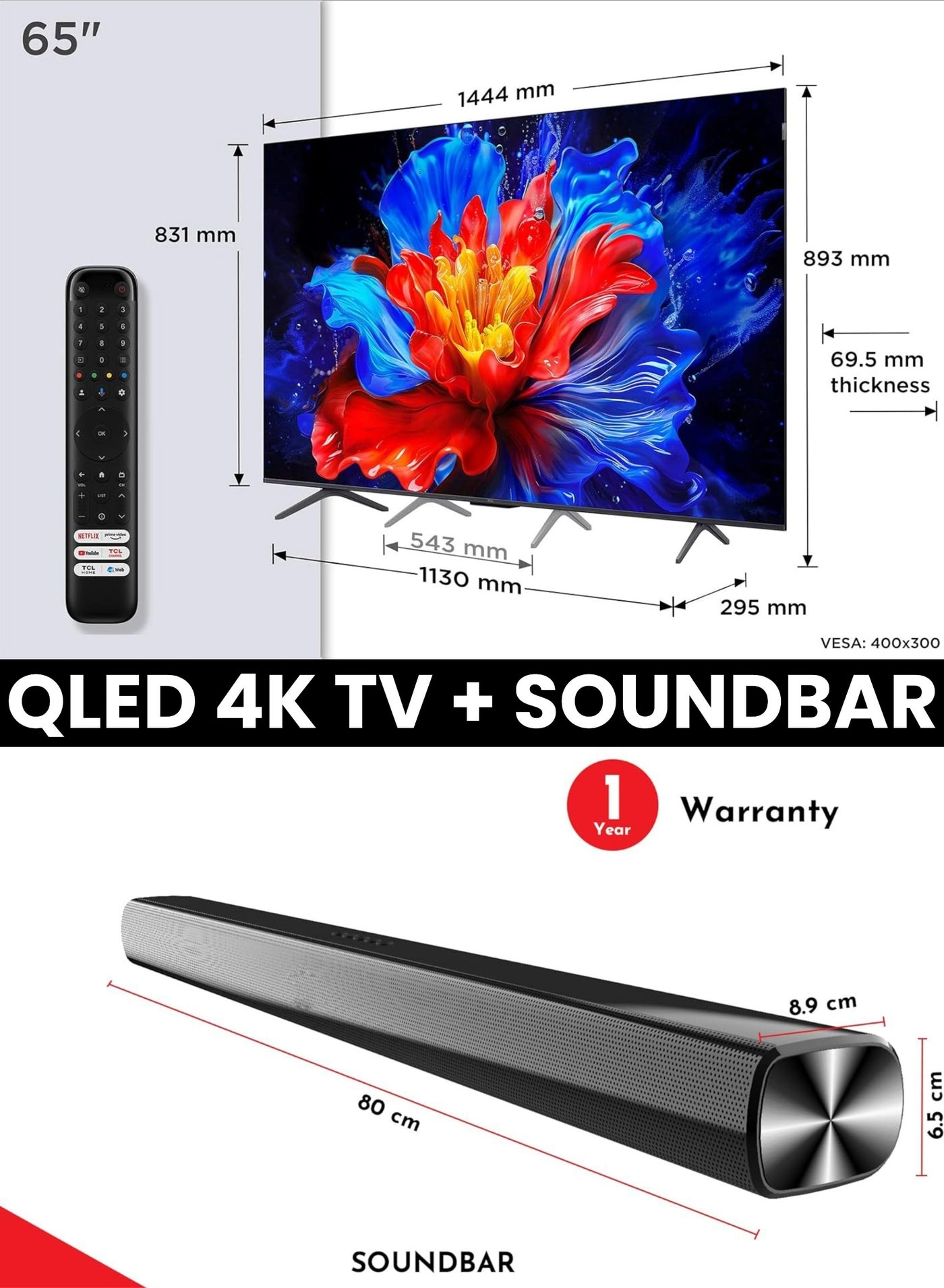 65P8K - 65 in + SOUNDBAR
