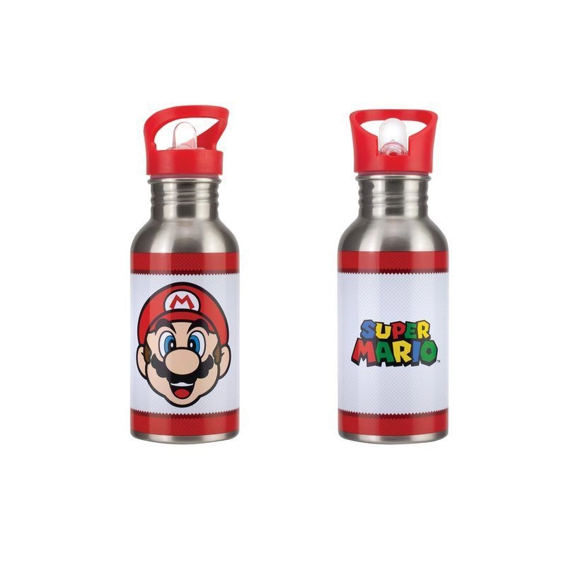 Super Mario Water Bottle Flip Straw 500 ml