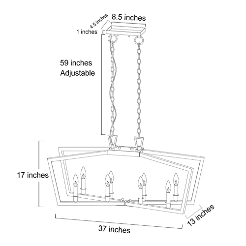Modern Gold Chandelier - 8-Light Soft Gold