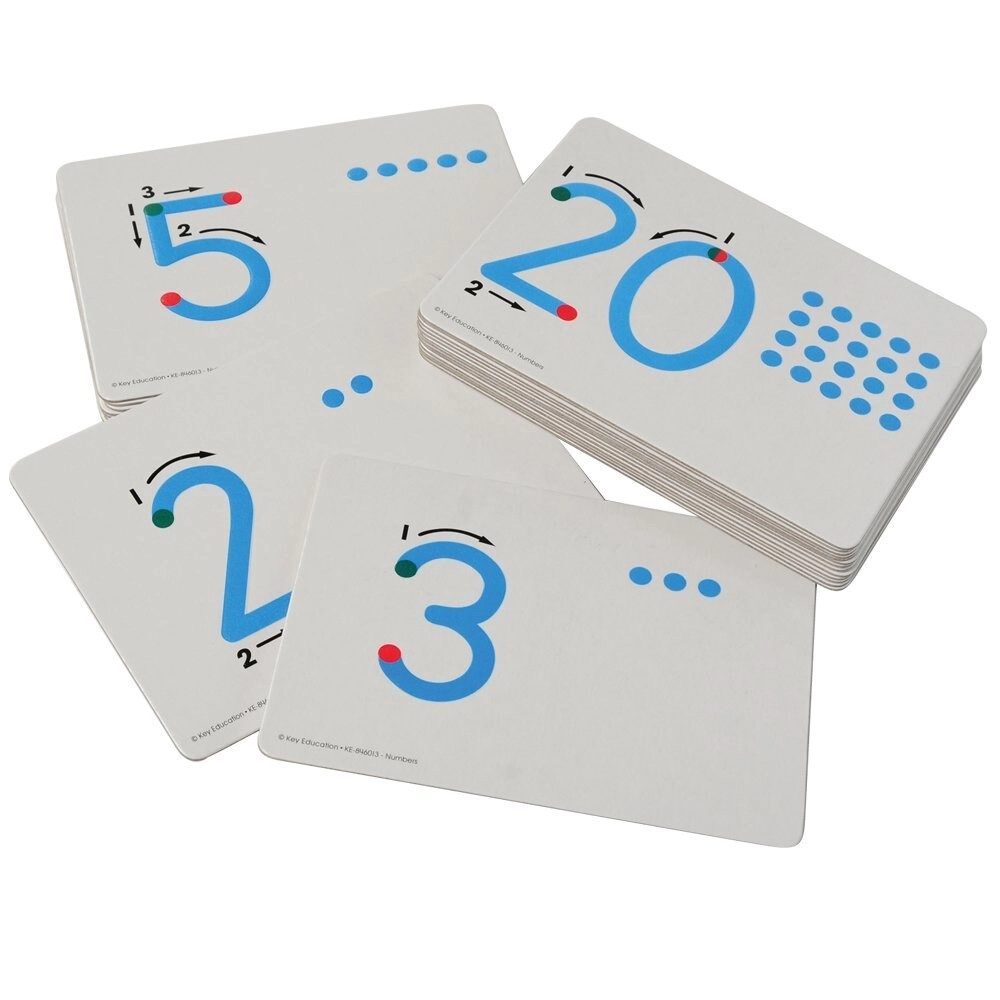 Constructive Playthings Touch and Trace Number Learning Cards - 36 months to 10 years 30 pieces