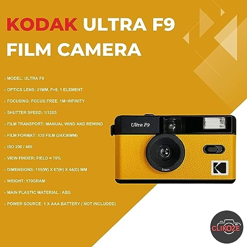 Ultra F9 - 35mm Reusable + Ultramax 35mm - 36 Exposures + Tips Card