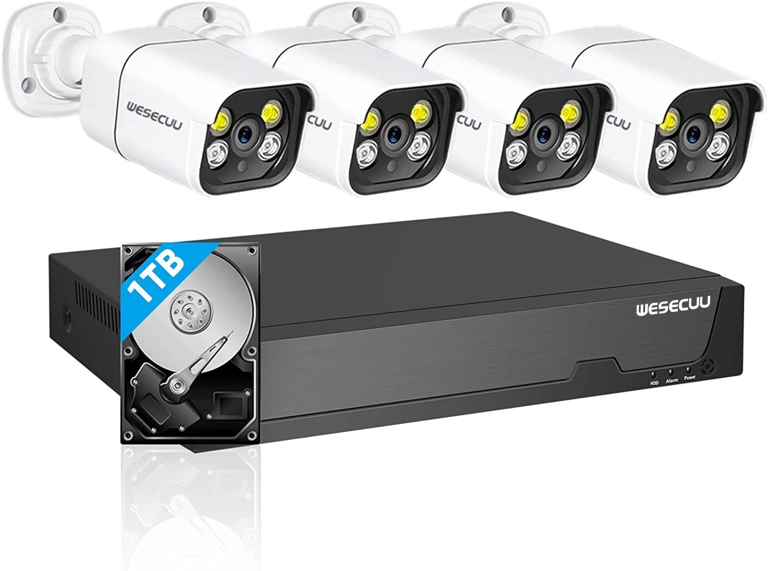 WESECUU PoE Home Security Camera System - 8 channels