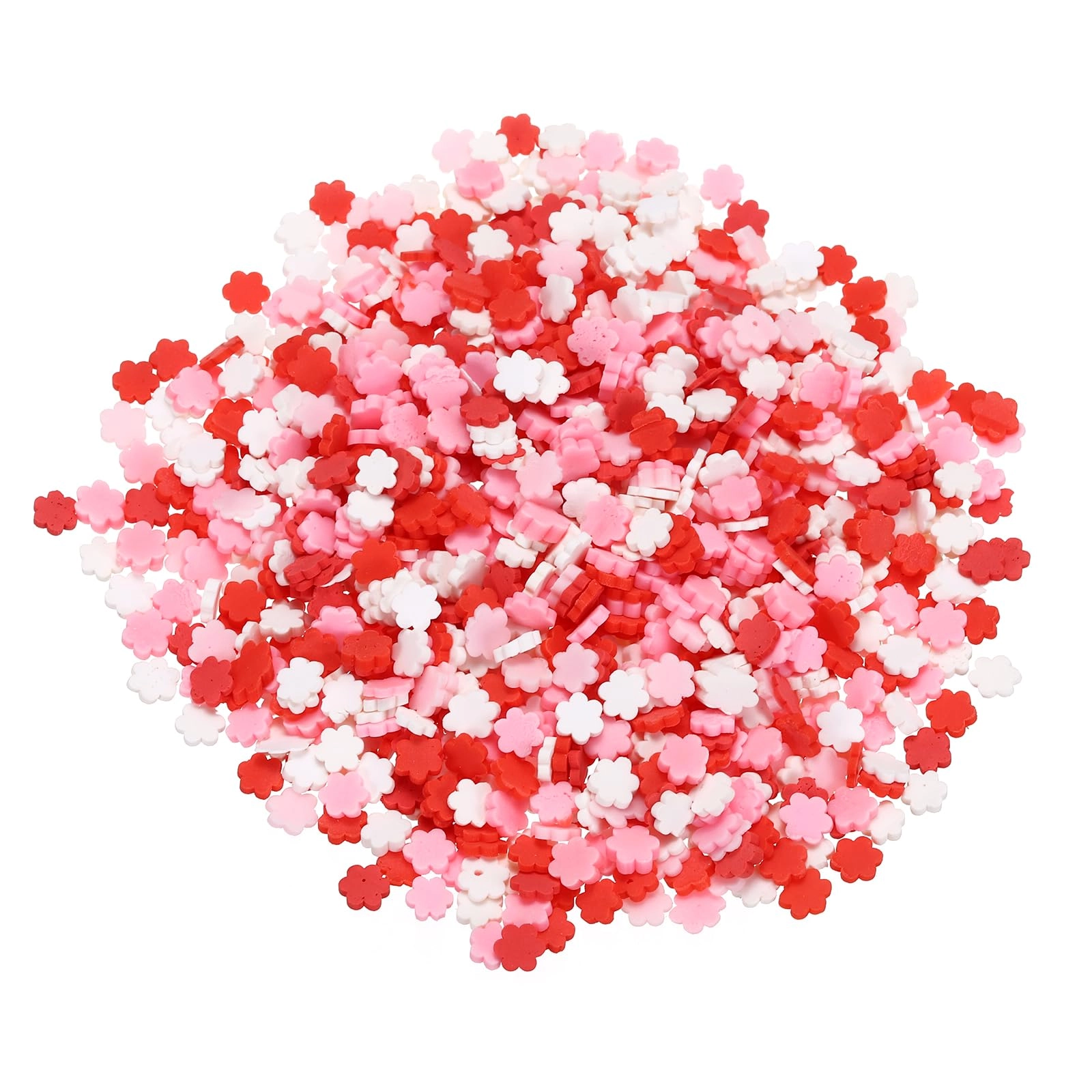 SourcingMap Fake Plum Blossom - Polymer Clay 72.6 g 9 pcs.