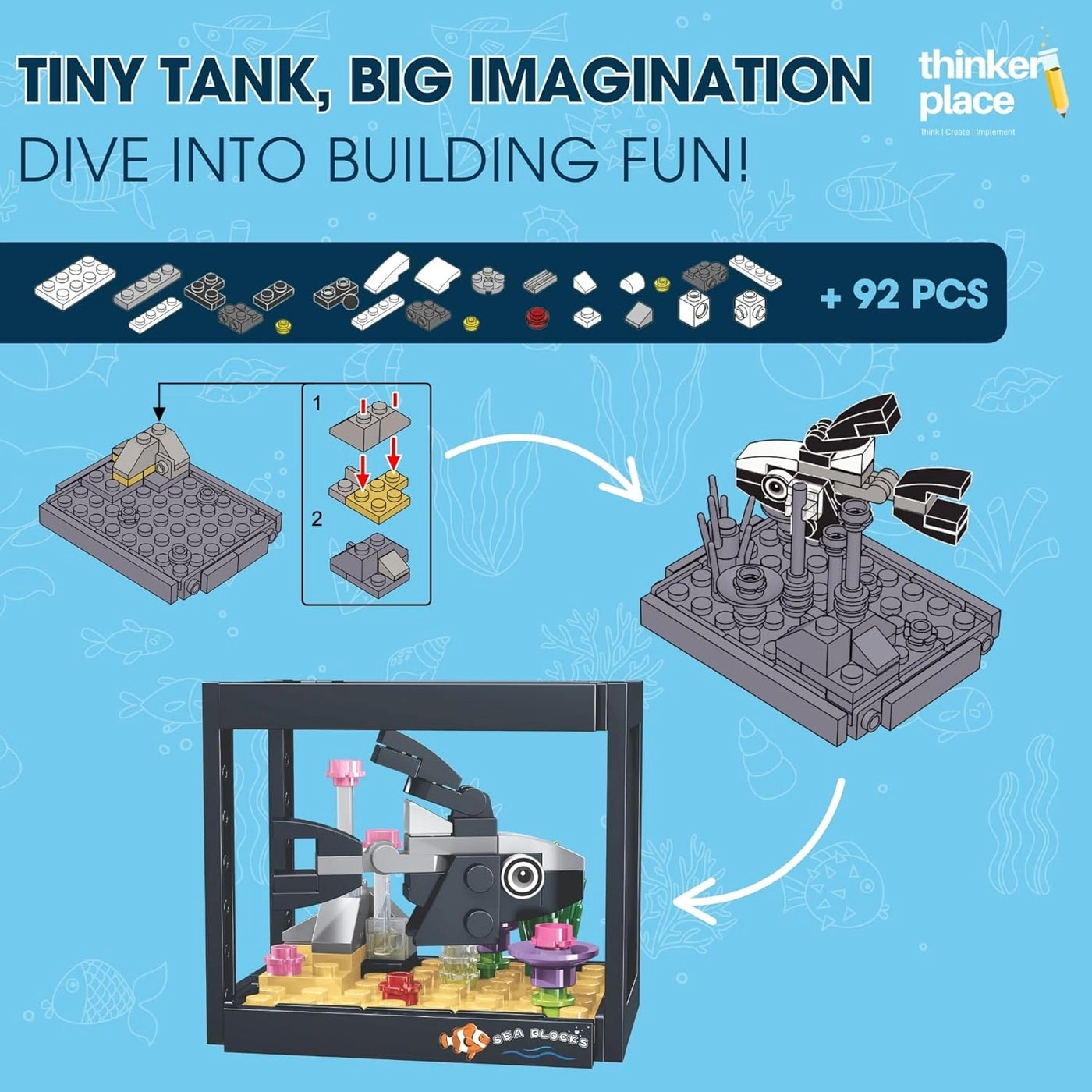 Dream Ocean Fish Tank - Flagtail 92 pcs